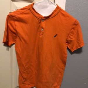 orange nautica shirt. size medium (10-12).